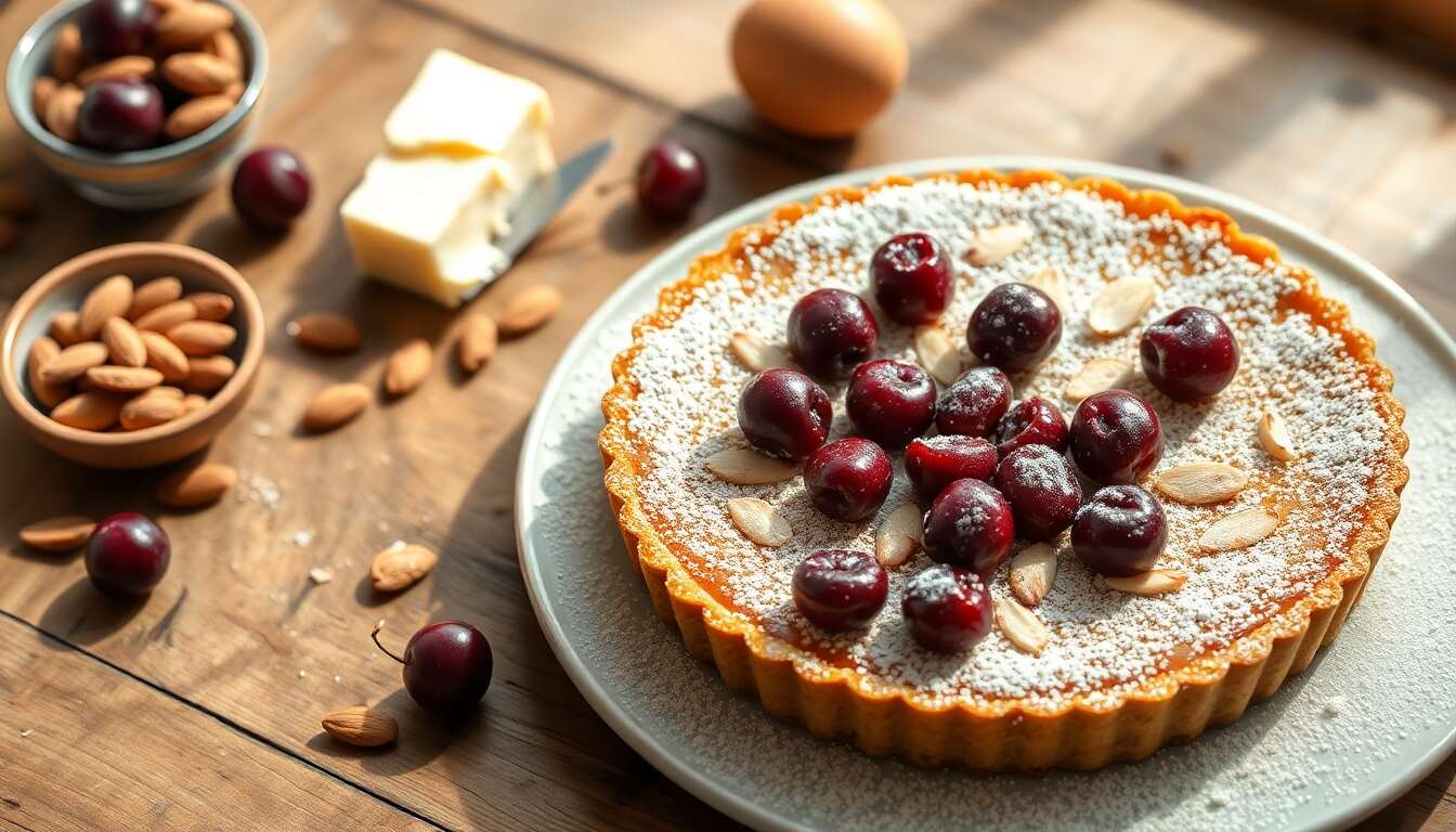 Tarte aux amandes et cerises pour un sommeil fruité