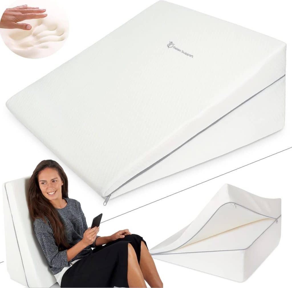 Test du coussin de lit inclinable 3 en 1 anti-ronflement et brûlures d'estomac