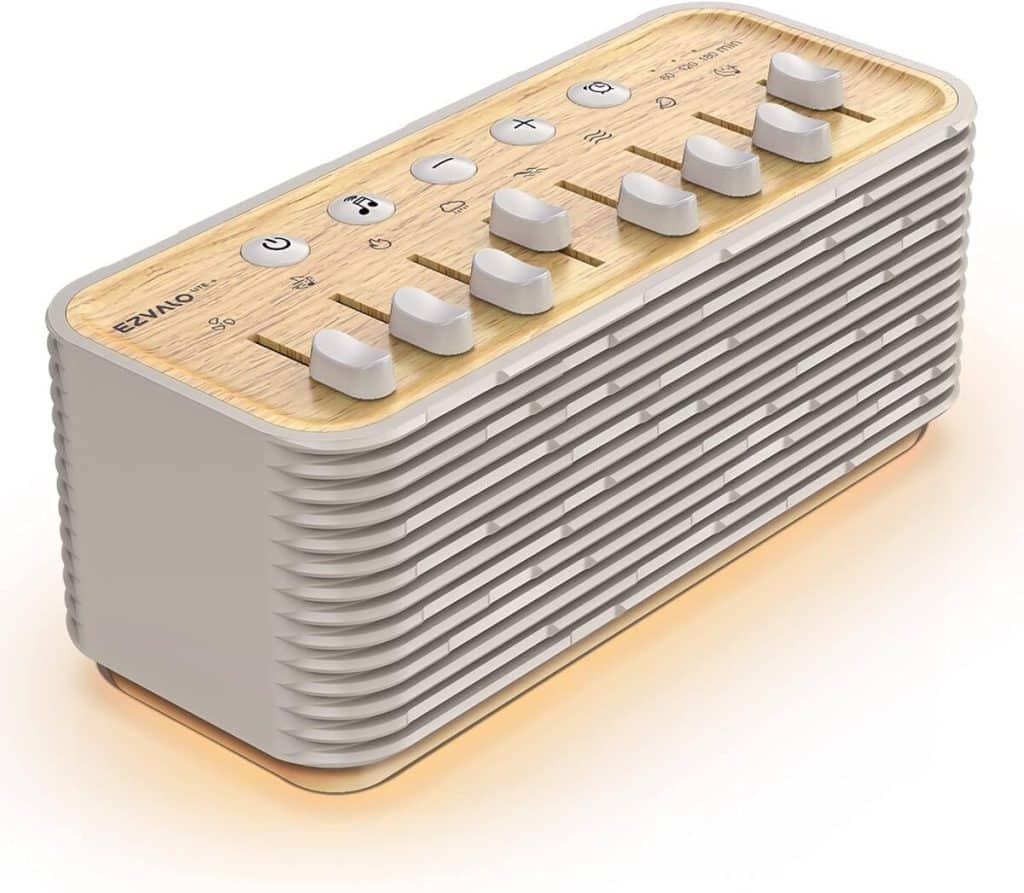 Test EZVALO Lite Machine : sommeil profond avec bruit blanc et veilleuse