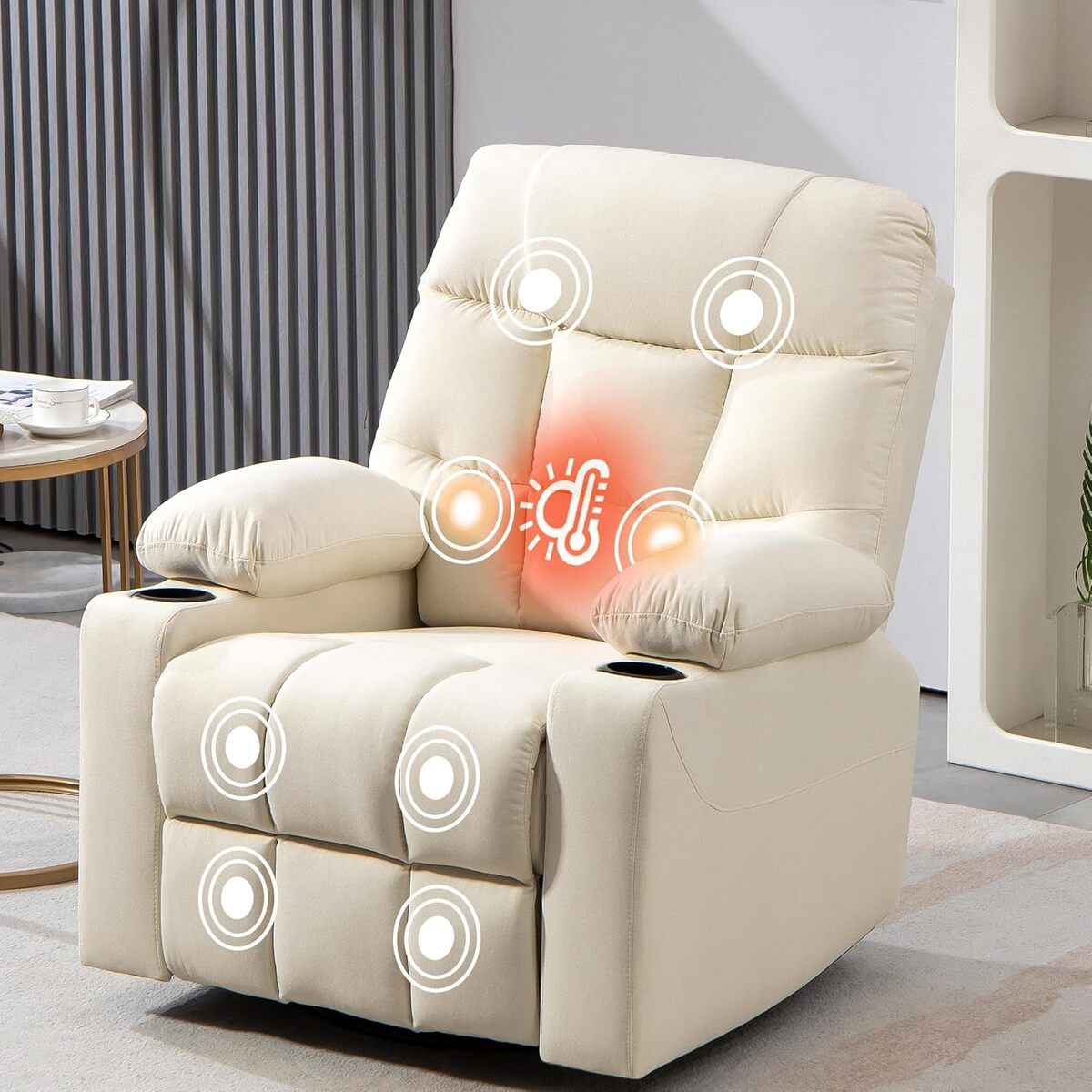 Test : fauteuil massant BRTHORY avec pivotement 360° et fonction chauffante