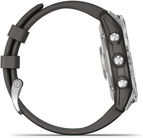 Garmin - fenix 7 - Montres GPS multisports connectée haute performance - Silver avec bracelet gris - Boitier 47mm