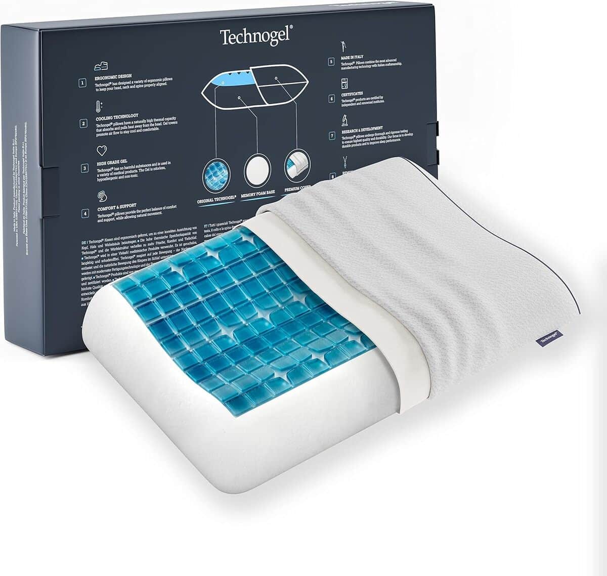 Test du coussin orthopédique Technogel TG-PIL1A07