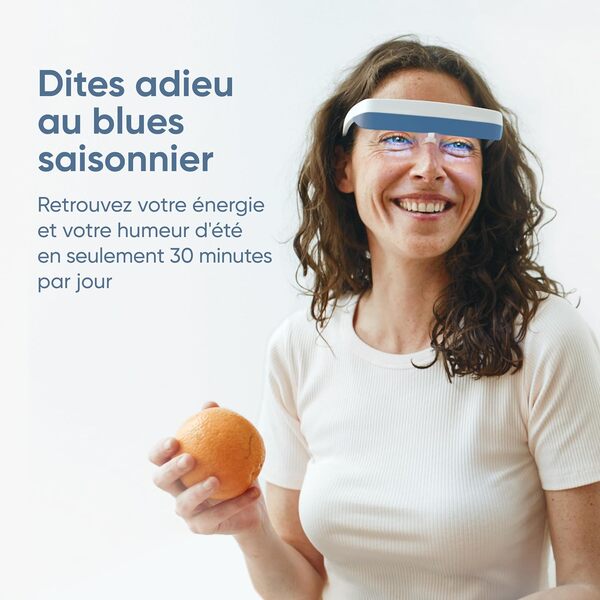 Luminette 3 Lunettes de luminothérapie - Lampe de Luminothérapie Portable pour les Troubles du Sommeil et le Blues Hivernal - Déjà Plus de 300 000 Utilisateurs Satisfaits (Bleue)