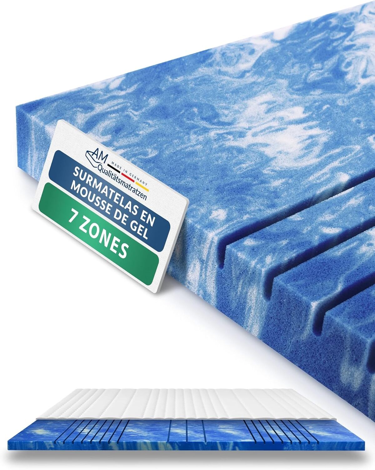 Test du surmatelas mémoire de forme moelleux 8 cm 140x190