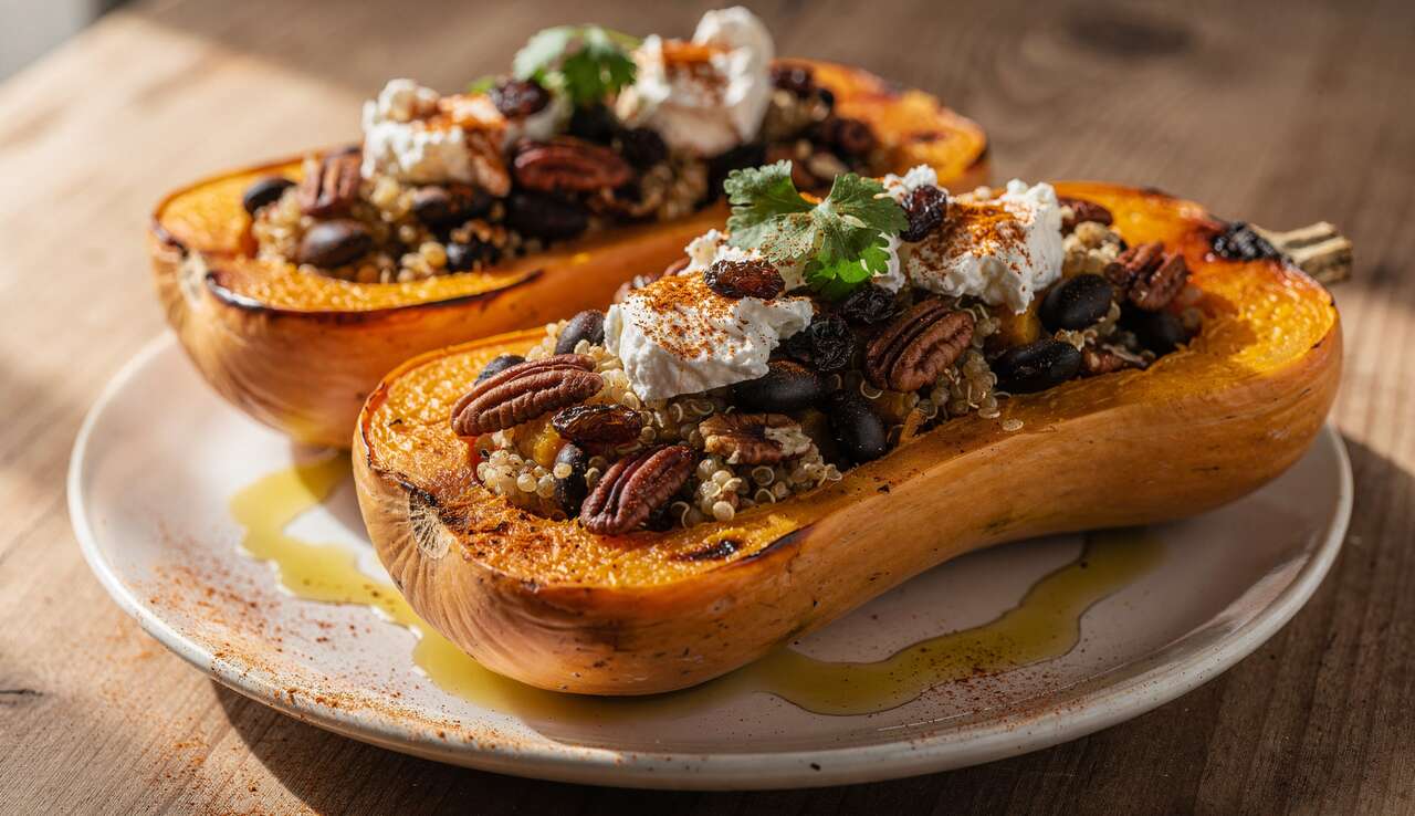 Recette Santé : courge Butternut Farcie