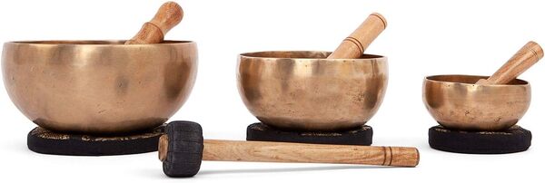 Bol chantant tibétain « Singing Bowl » de bodhi (11 + 15 + 19 cm)