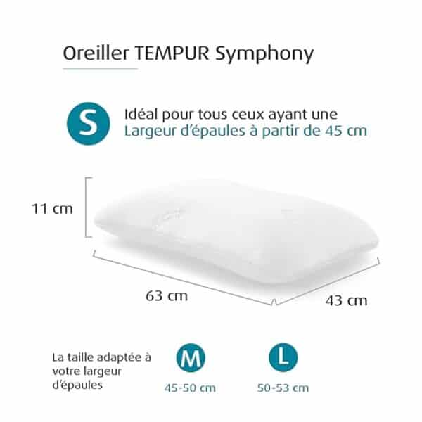 Découvrez comment le coussin Symphony Tempur offre un confort ergonomique exceptionnel pour un sommeil réparateur, que vous dormiez sur le dos ou le côté.