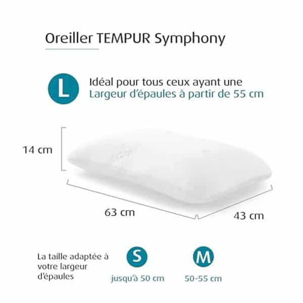 Découvrez l'oreiller ergonomique Tempur Symphony et transformez votre sommeil avec un confort sur mesure pour des nuits paisibles et réparatrices.