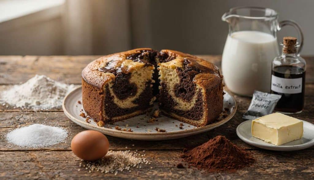 Recette de Cake Marbré au Chocolat