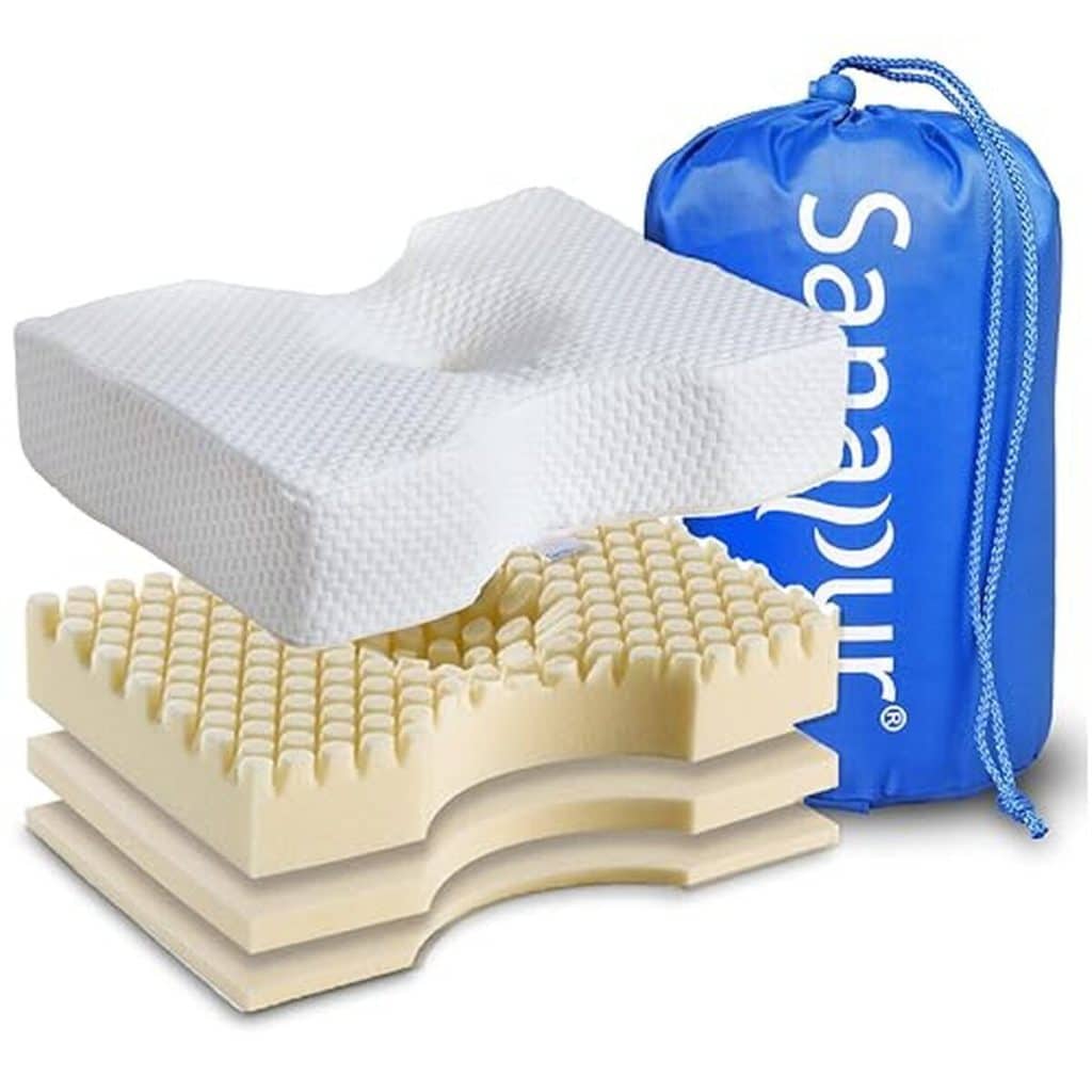 Test de l'oreiller Sanapur Original 4.0 Med : confort orthopédique pour sommeil latéral