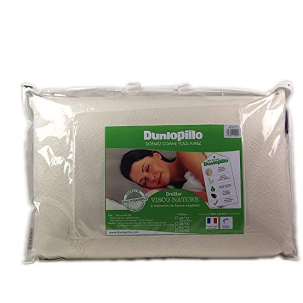Test : dunlopillo Oreiller Visco-Nature ergonomique 70x45cm