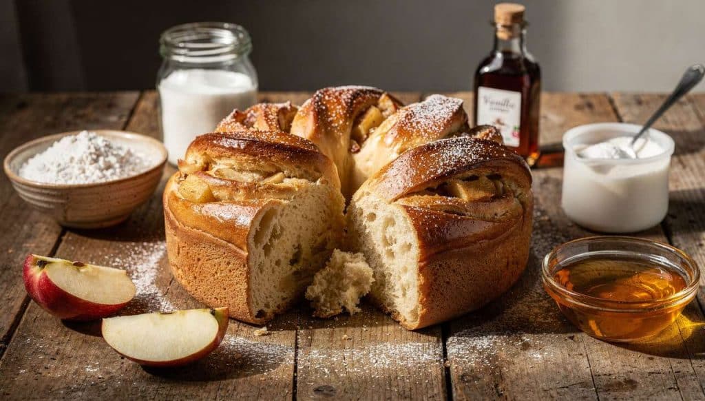 Brioche aux pommes et vanille : recette gourmande et facile