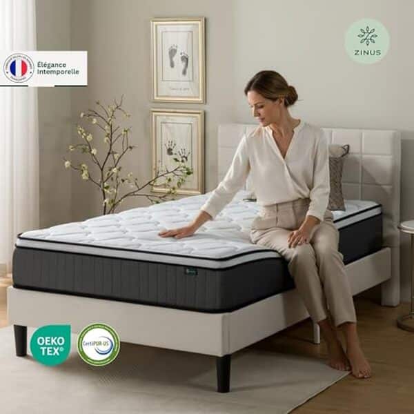 Découvrez notre évaluation détaillée du matelas orthopédique à ressorts 90x190 cm de la marque zinus pour un sommeil optimal et confortable.