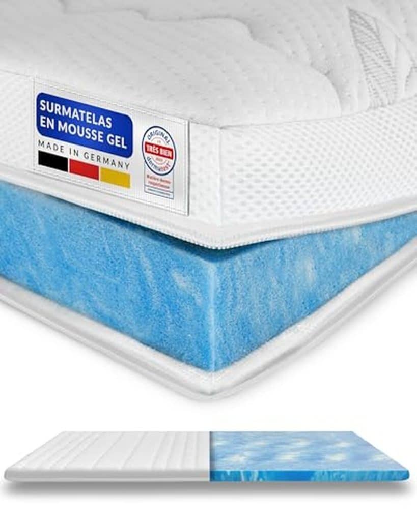 Test du surmatelas AM Qualitätsmatratzen 180x190 : mousse gel pour un sommeil réparateur